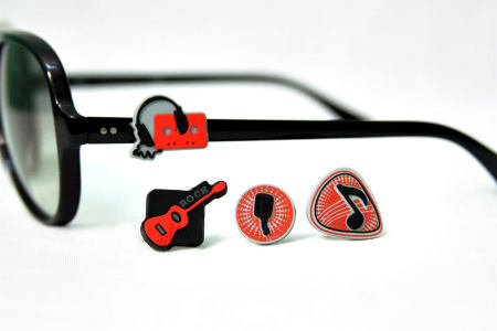 Eyewear Charms Rock on Red