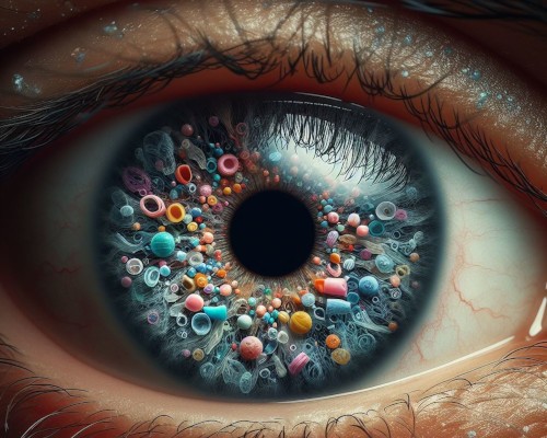 eye with plastic parts