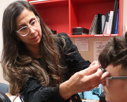 Dr Zeinab Fakih with patient